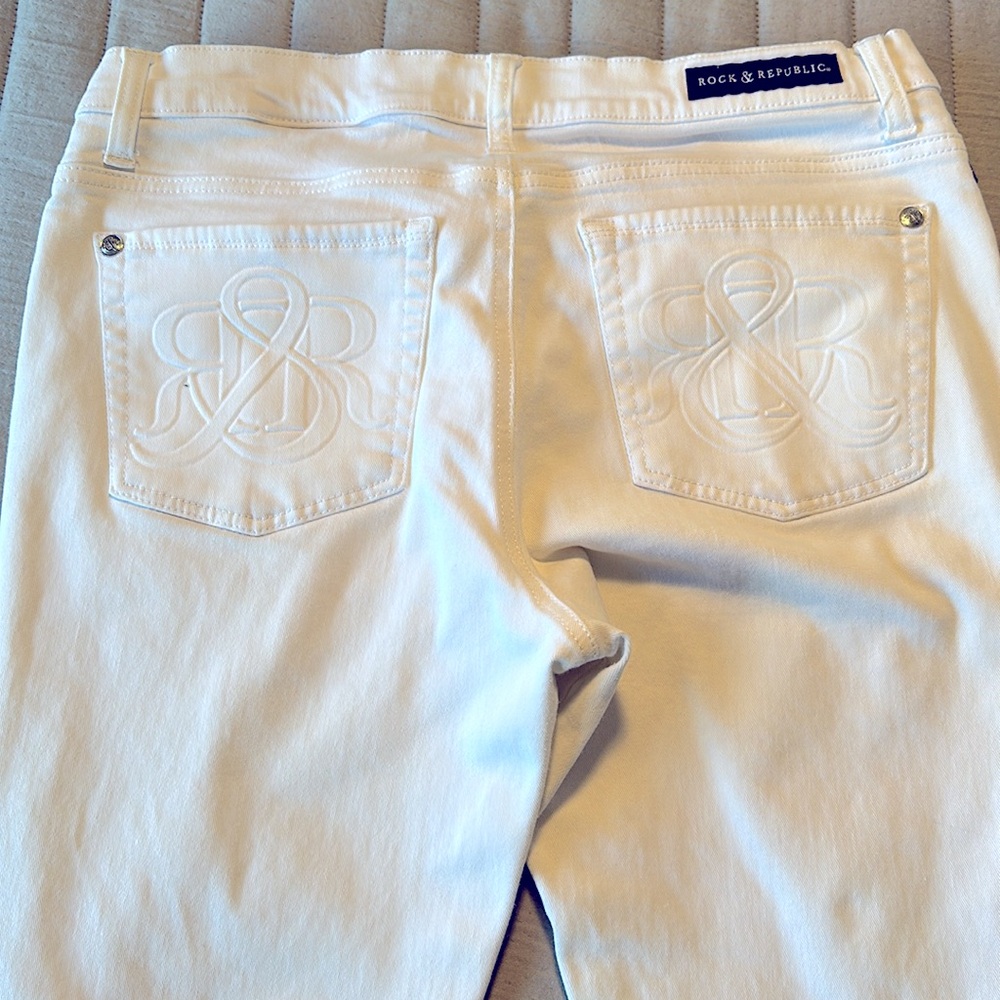 Rock & Republic white denim Jeans, size 12 - Picture 2 of 11